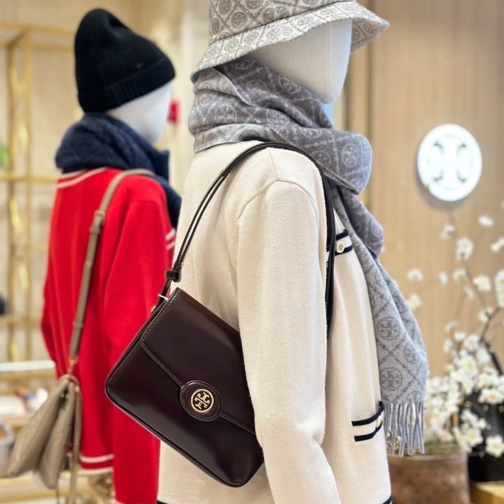 Tory Burch Robinson Deep Burgundy Crossbody Bag - Picture 5 of 5